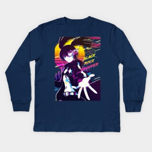 Black Rock Shooter Kids Long Sleeve T-Shirt